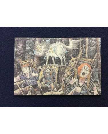 Shigeru Mizuki - Set of 12 chirimen postcards - 2002