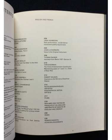 Chantal Pontbriand - Performance Text(e)s & Documents - 1981